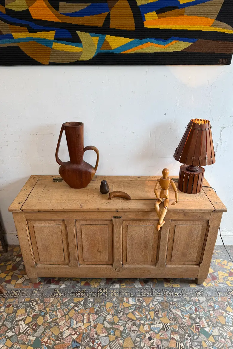 Banc coffre en chêne – début XXe siècle