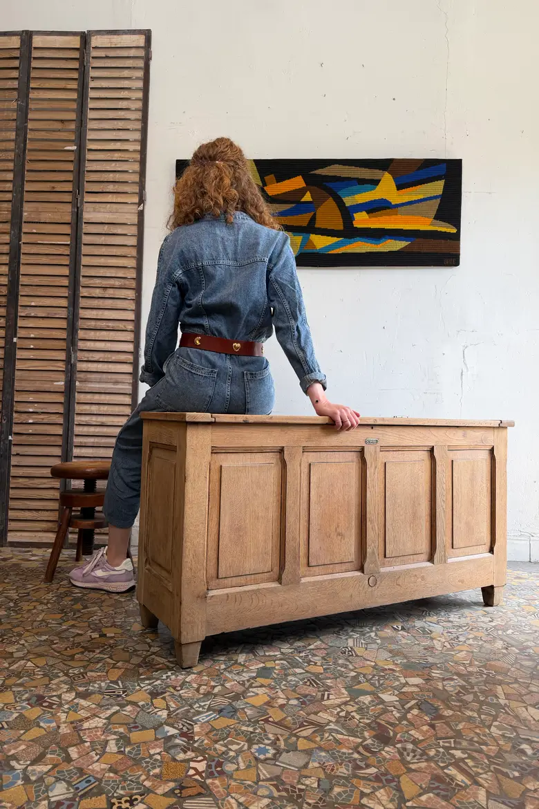 Banc coffre en chêne – début XXe siècle
