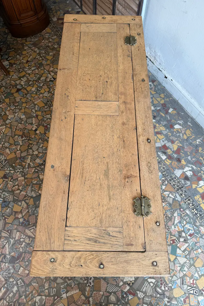 Banc coffre en chêne – début XXe siècle
