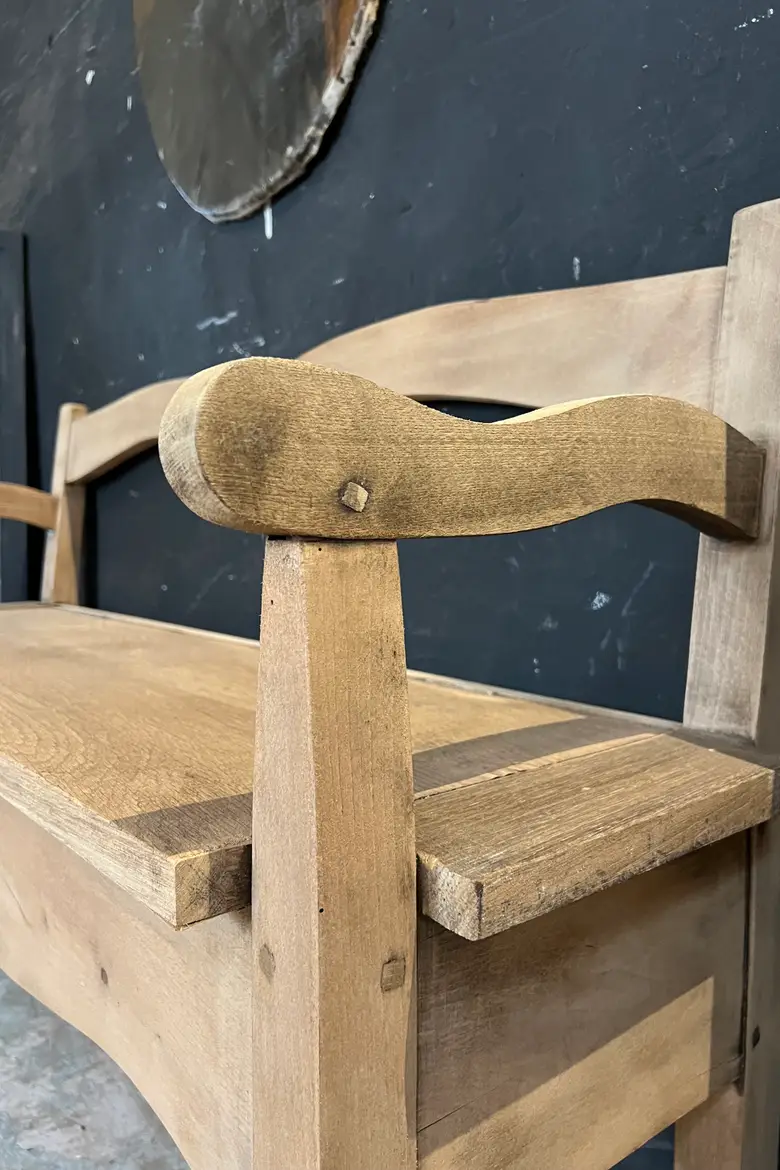 Banc coffre en chêne Début XXème
