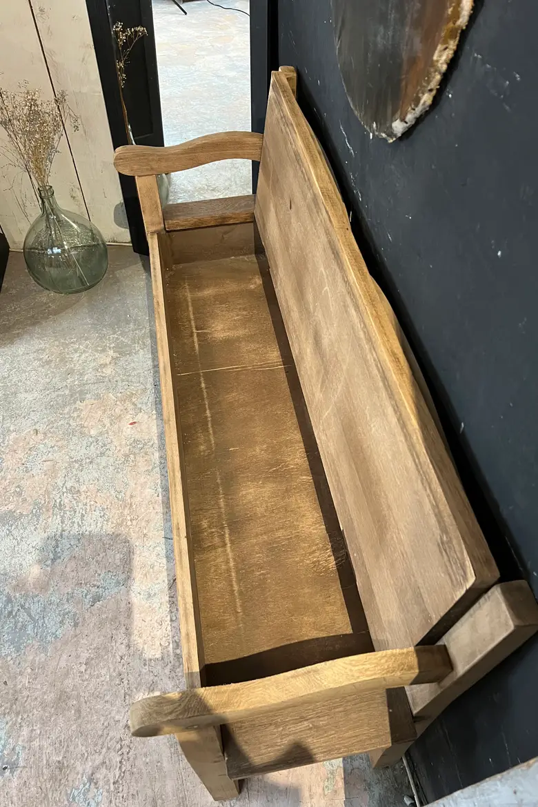 Banc coffre en chêne Début XXème