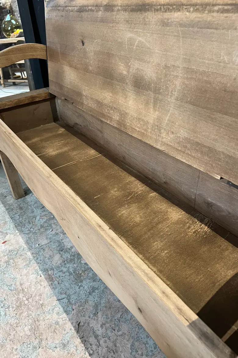 Banc coffre en chêne Début XXème