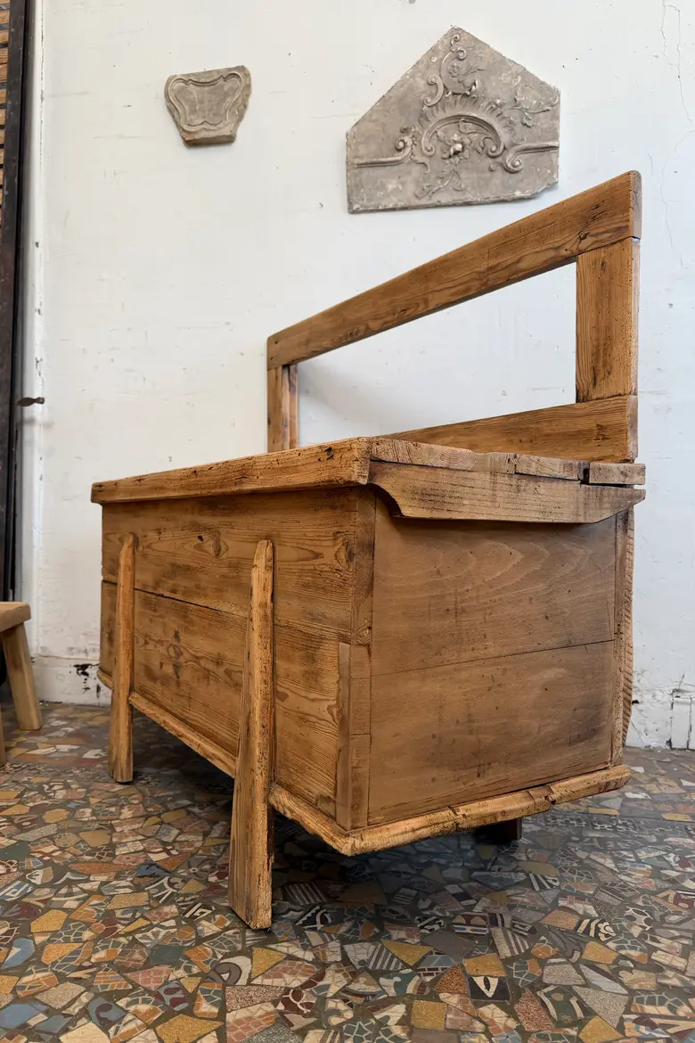 Banc coffre en sapin – début XXe