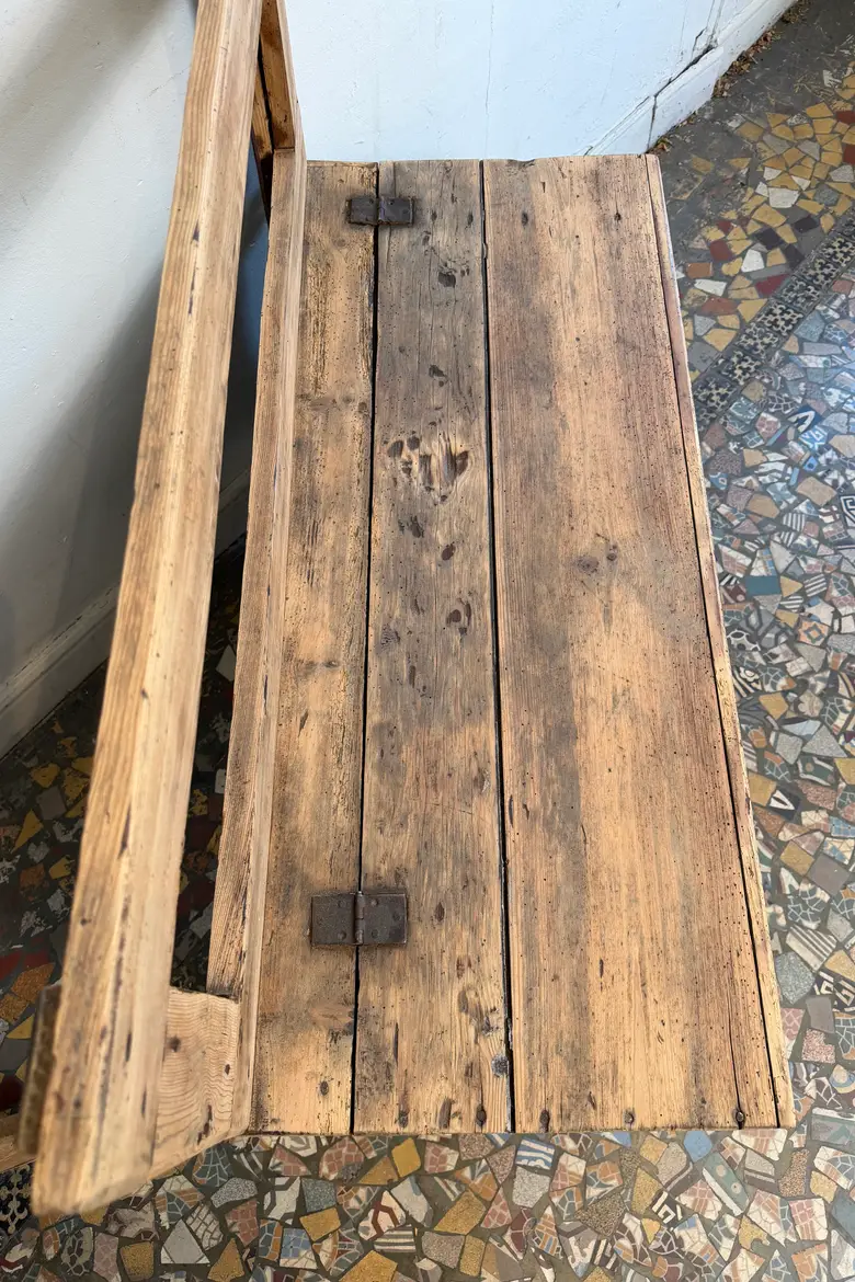 Banc coffre en sapin – début XXe
