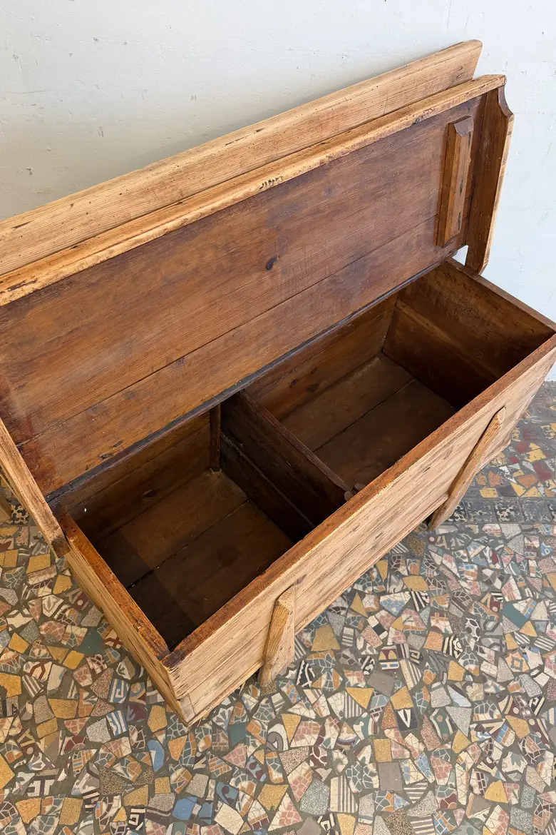 Banc coffre en sapin – début XXe