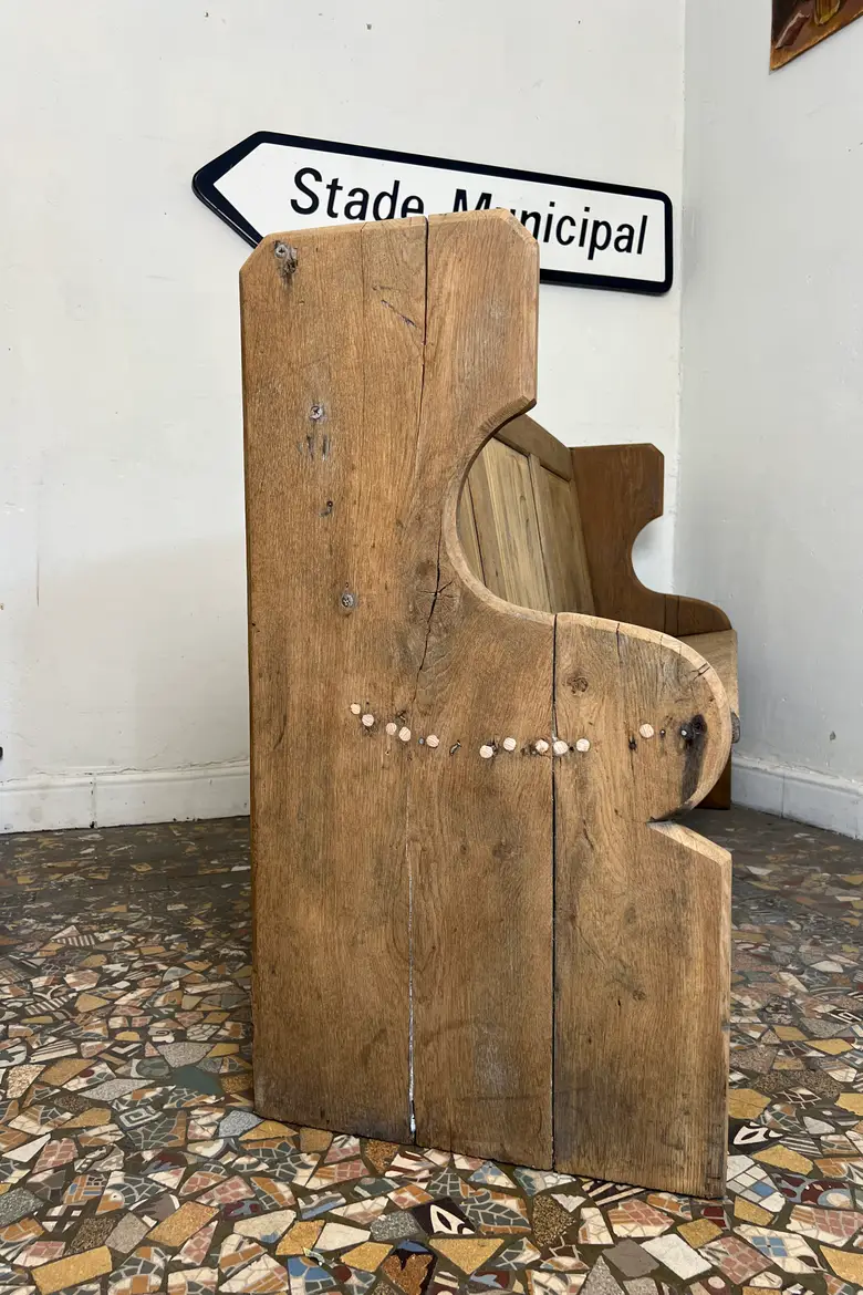 Banc d’alpage en chêne 19ème