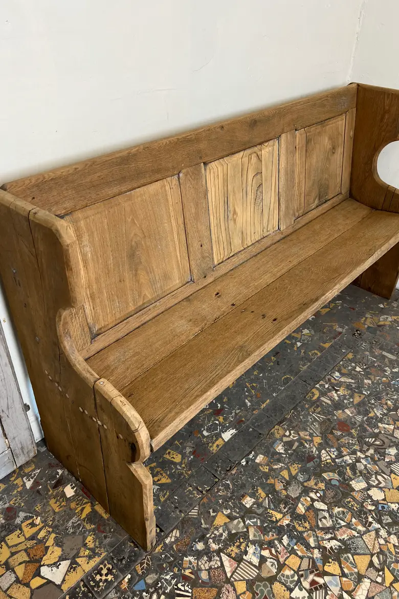 Banc d’alpage en chêne 19ème