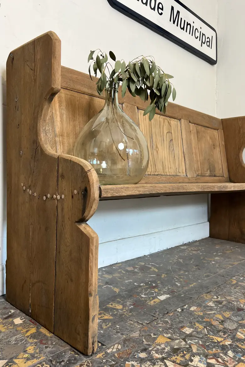 Banc d’alpage en chêne 19ème