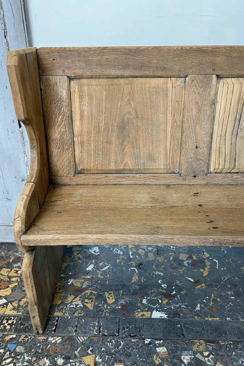 Banc d’alpage en chêne 19ème