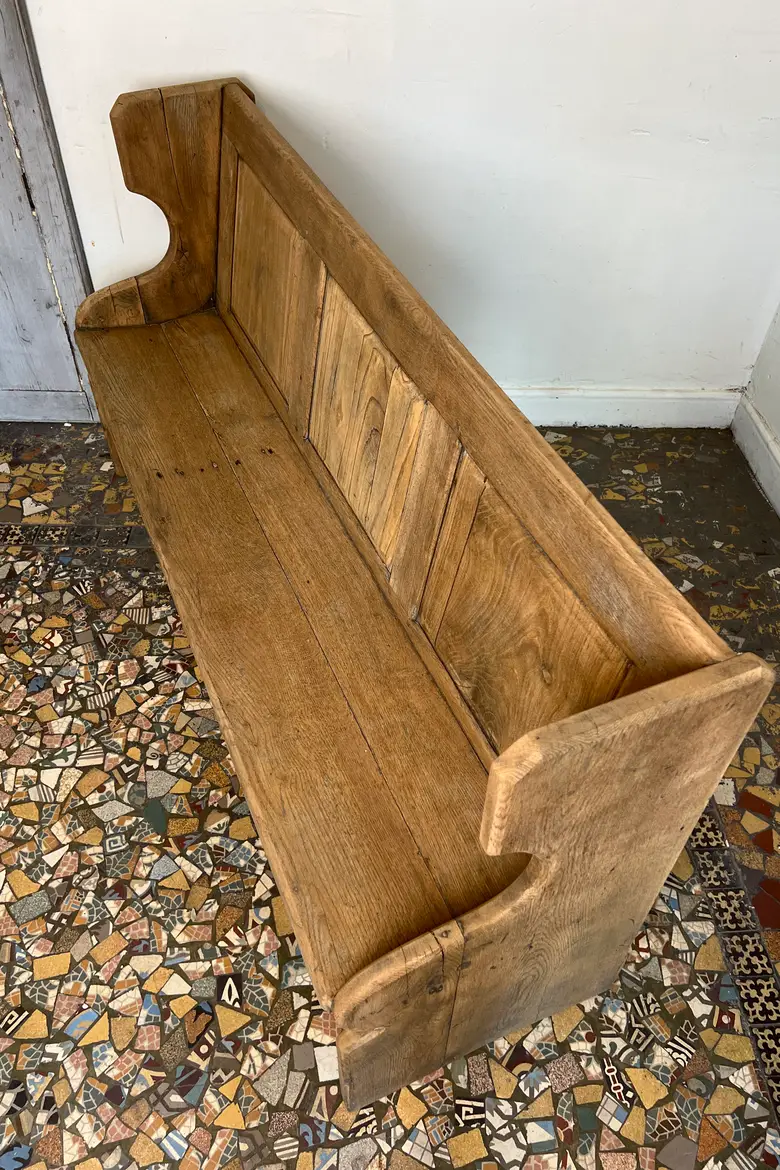 Banc d’alpage en chêne 19ème