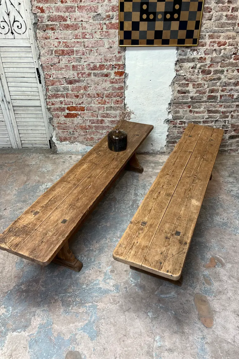 Banc de ferme en sapin