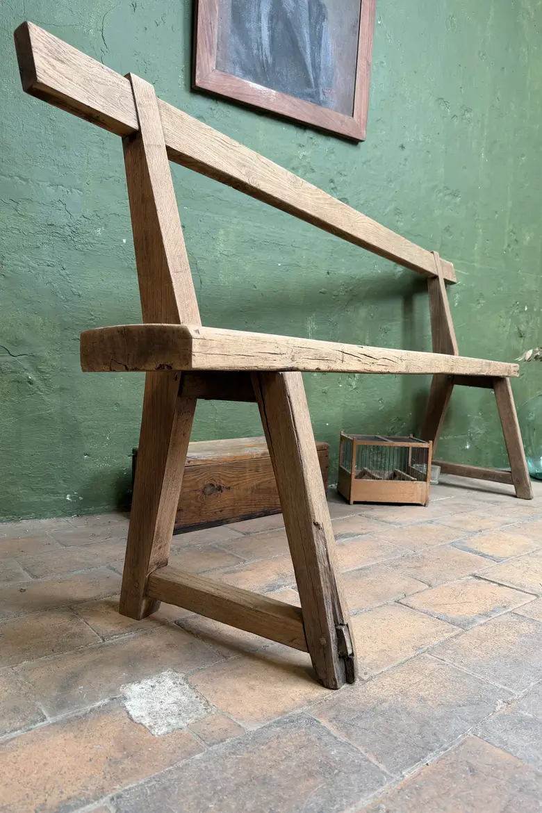 Banc en chêne XIXe