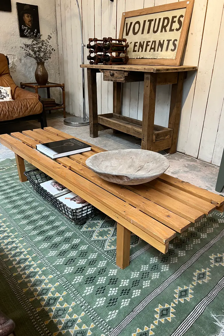 Banc ou table basse en sapin