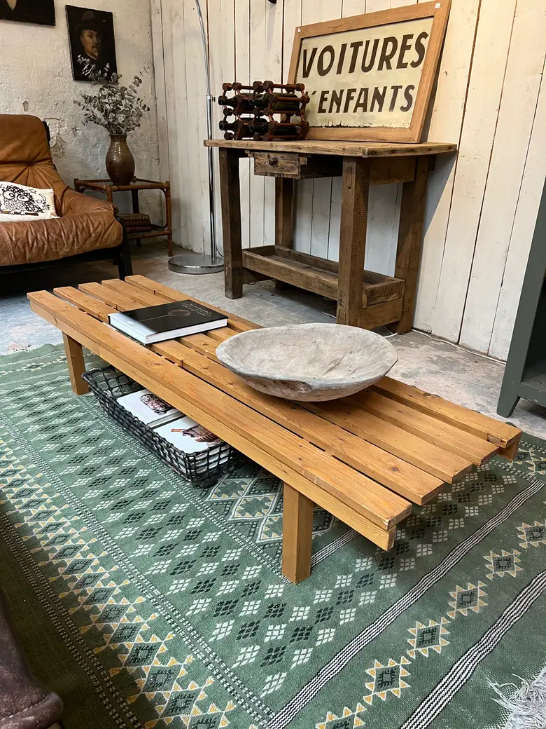 Banc ou table basse en sapin