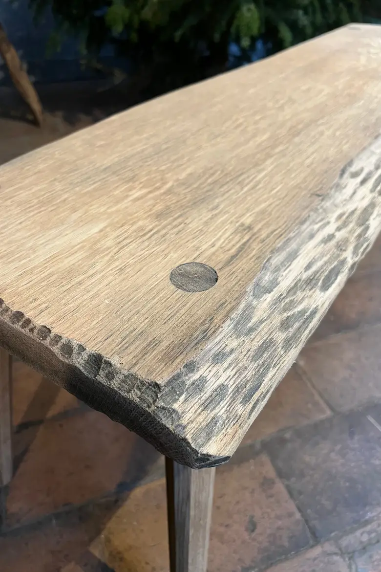 Banc primitif en bois Années 50