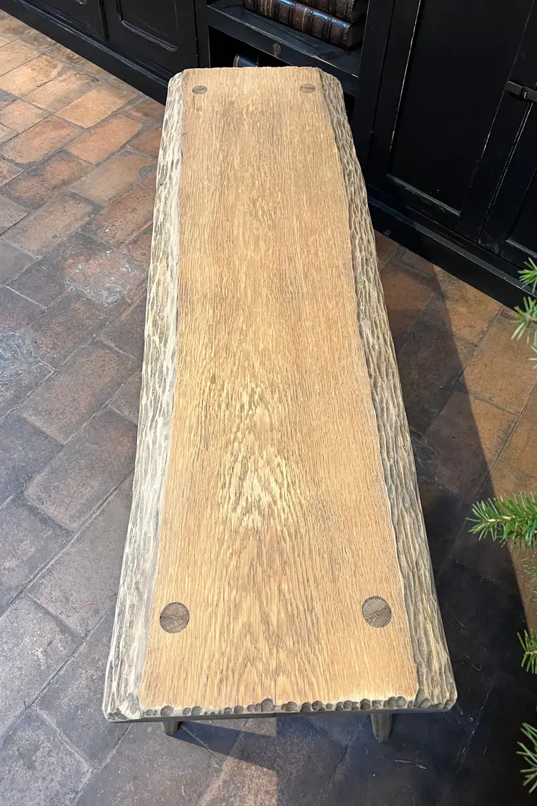 Banc primitif en bois Années 50