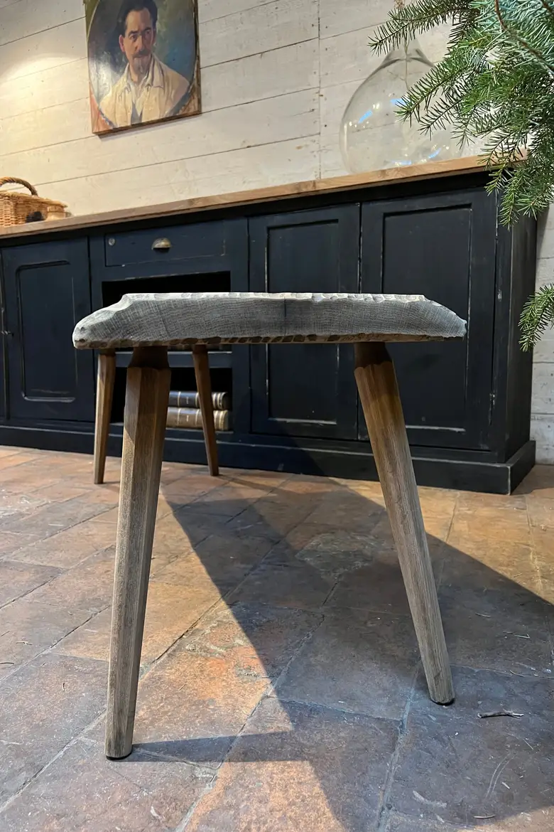 Banc primitif en bois Années 50