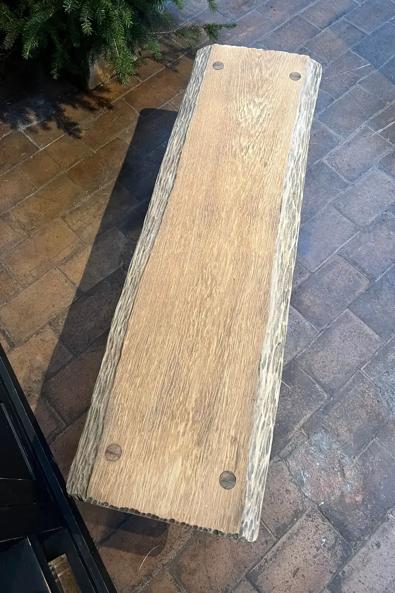 Banc primitif en bois Années 50