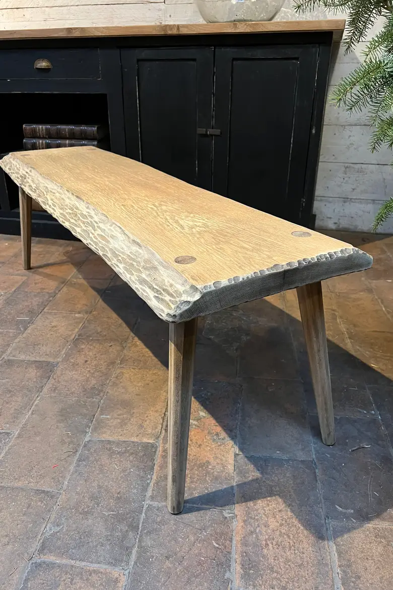 Banc primitif en bois Années 50