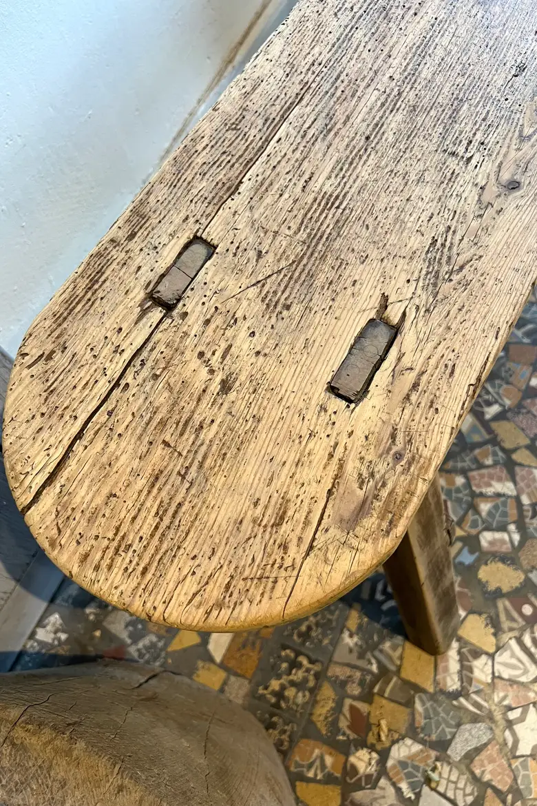 Banc rustique en sapin Début XXème