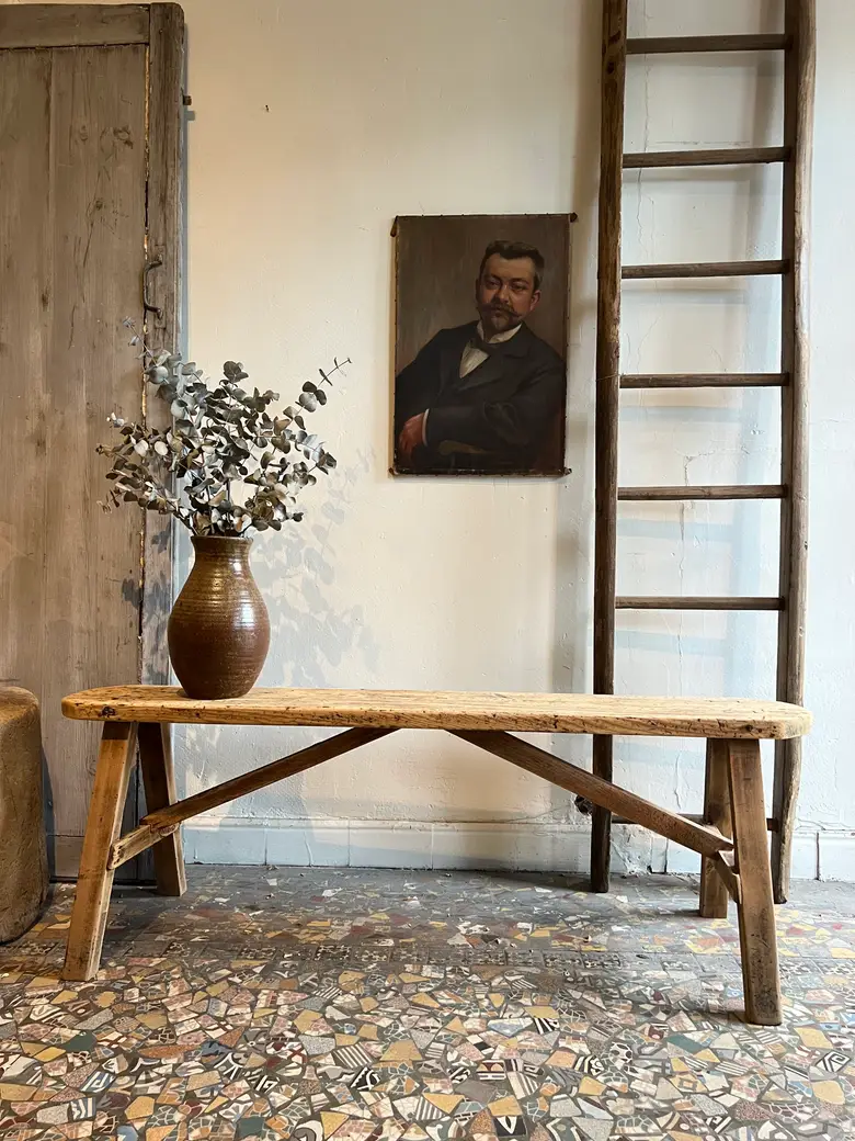 Banc rustique en sapin Début XXème