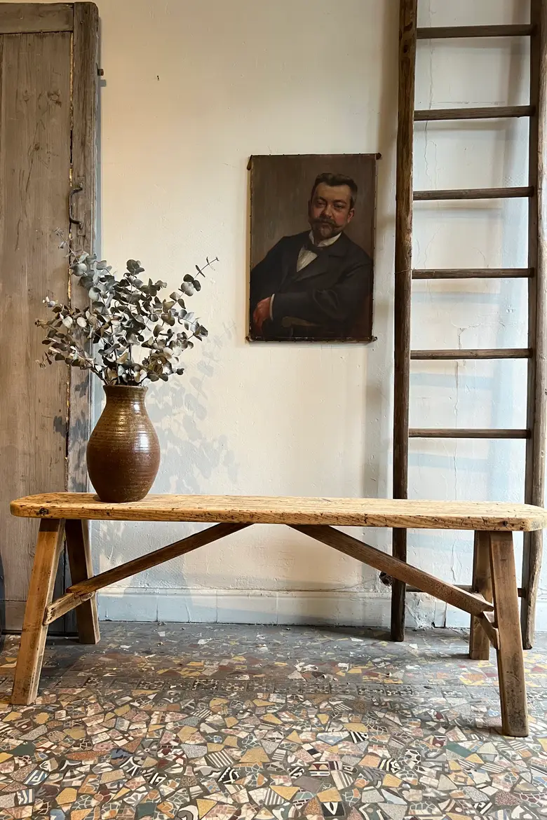 Banc rustique en sapin Début XXème