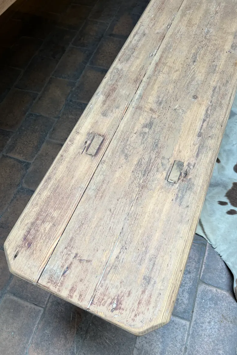 Banc rustique en sapin Début XXème
