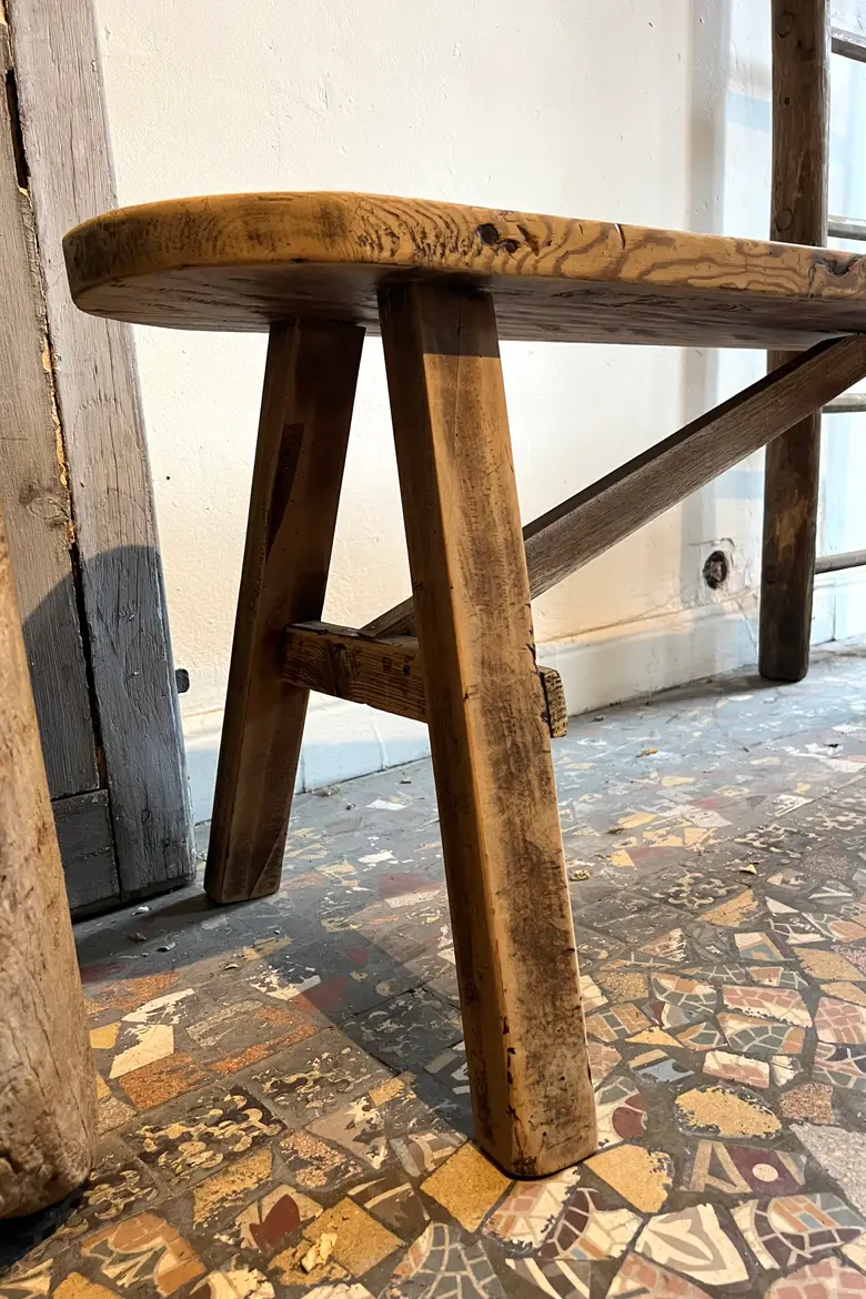 Banc rustique en sapin Début XXème