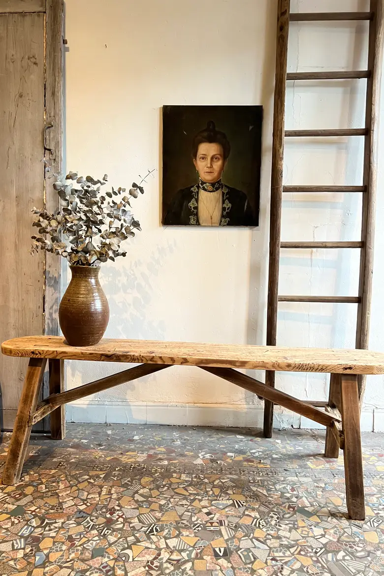 Banc rustique en sapin Début XXème