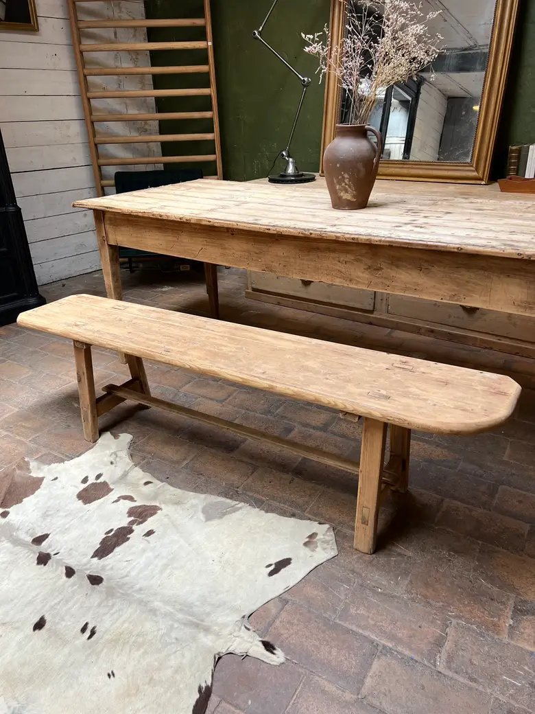 Banc rustique en sapin Début XXème