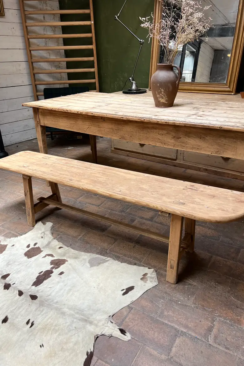 Banc rustique en sapin Début XXème