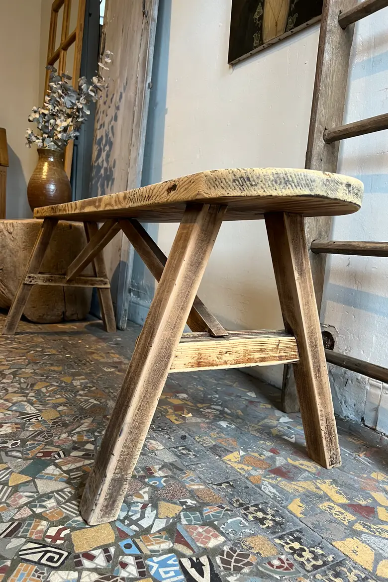 Banc rustique en sapin Début XXème