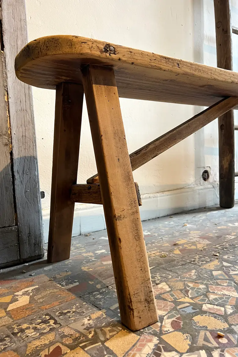 Banc rustique en sapin Début XXème