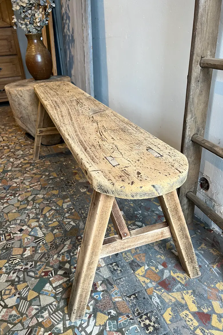 Banc rustique en sapin Début XXème