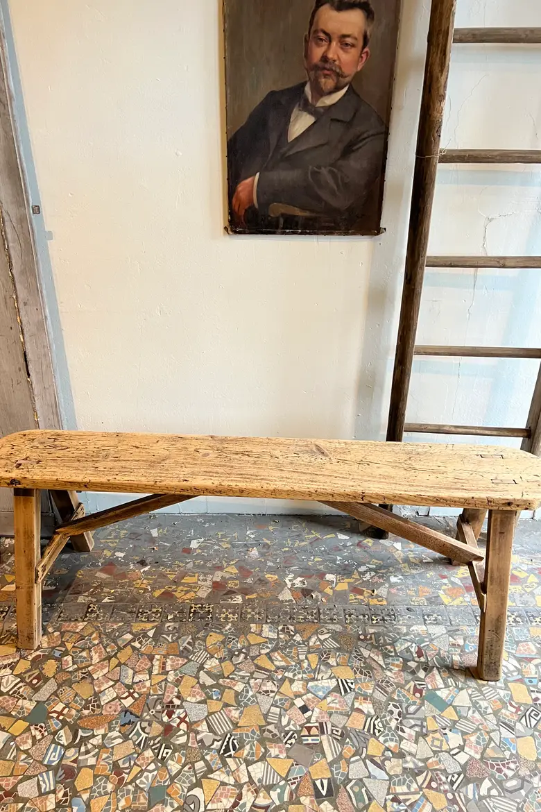 Banc rustique en sapin Début XXème