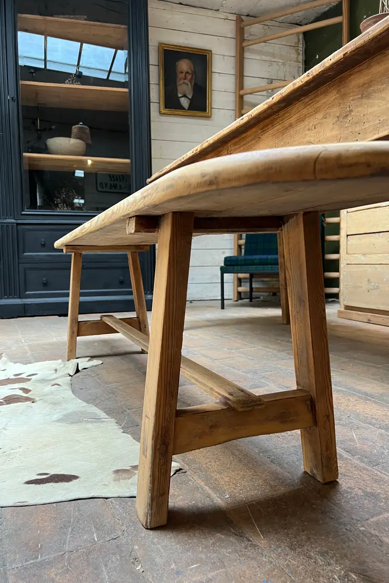 Banc rustique en sapin Début XXème