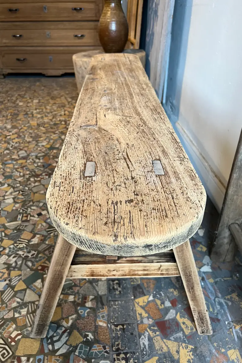 Banc rustique en sapin Début XXème