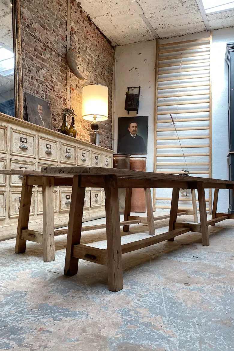 Bancs de ferme en chêne Début XXème
