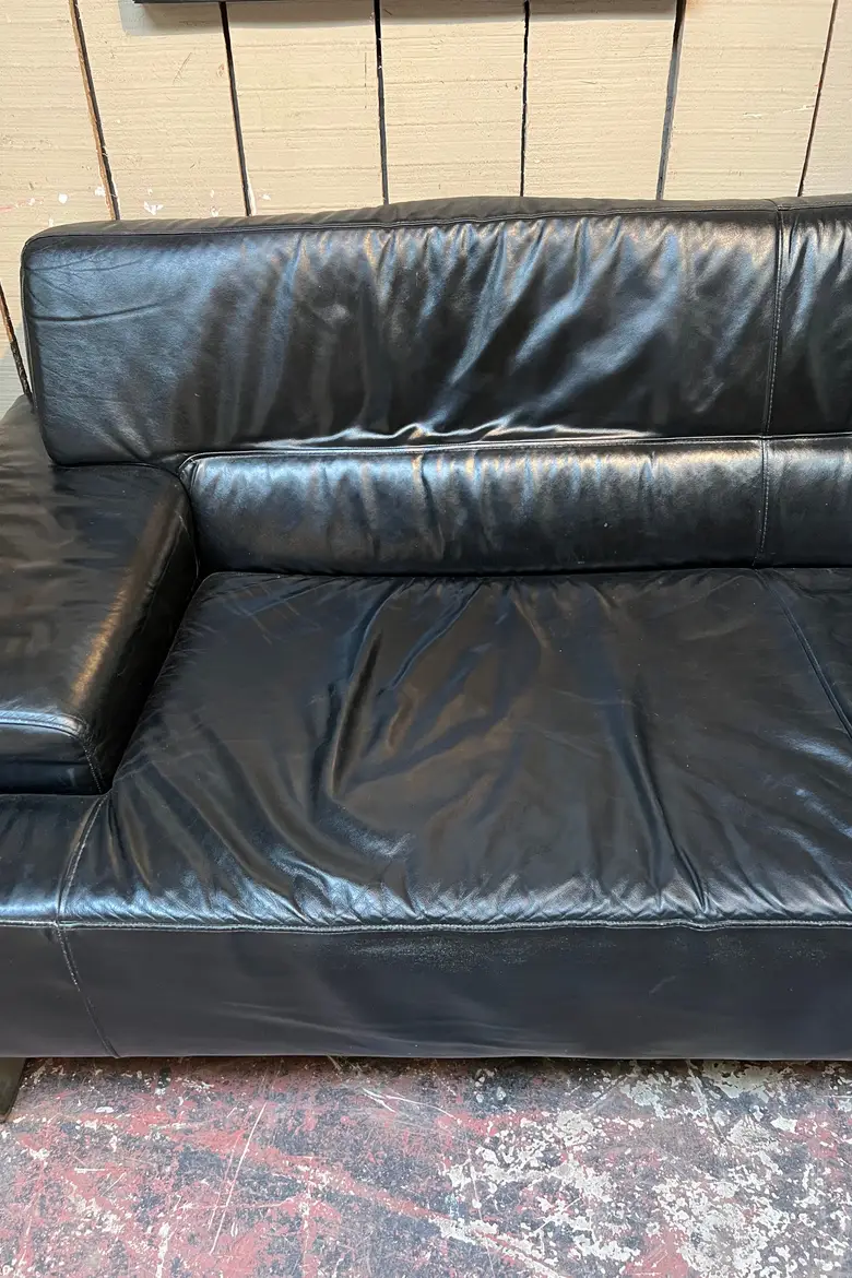 Banquette en cuir année 80