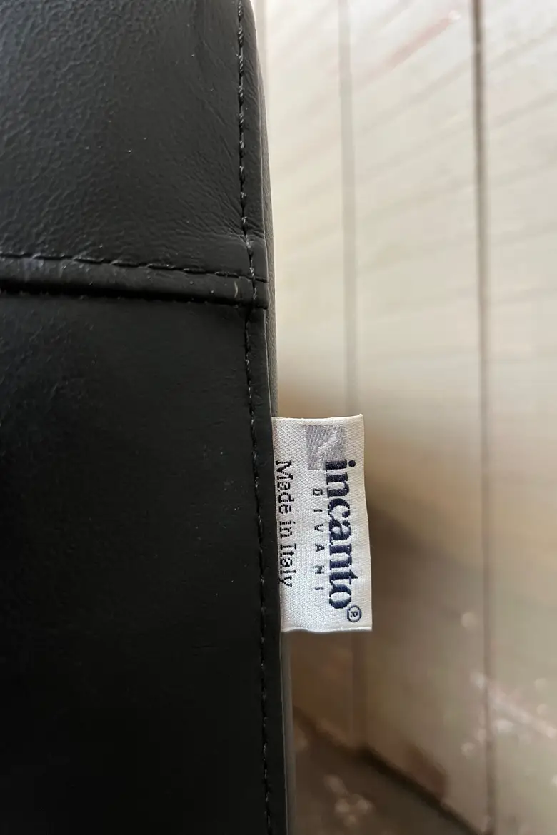 Banquette en cuir année 80