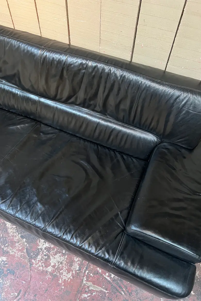 Banquette en cuir année 80