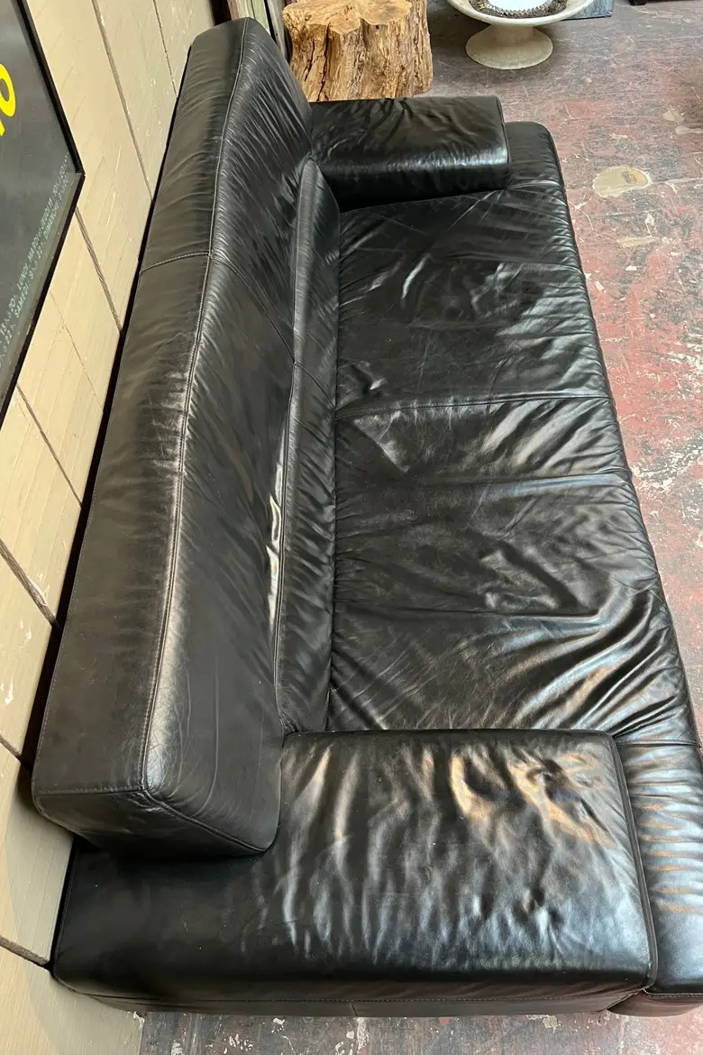 Banquette en cuir année 80