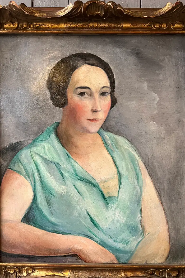 Ancien portrait de femme des années 40