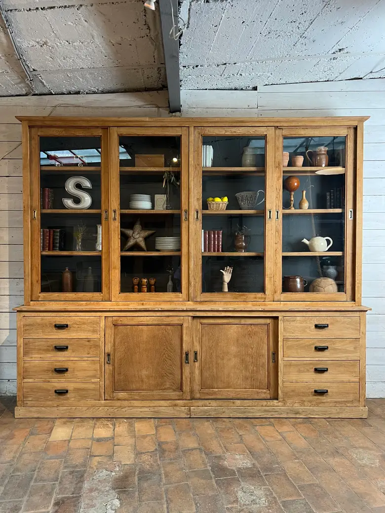 Bibliothèque en chêne Années 50
