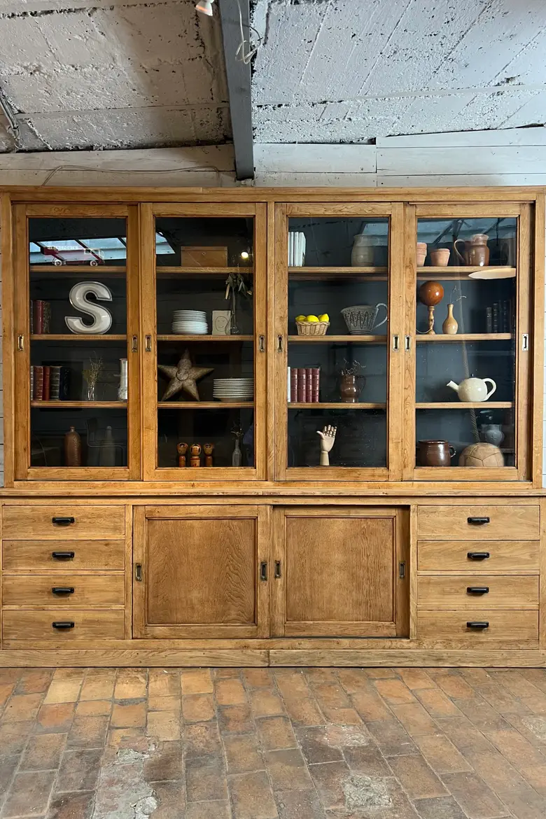 Bibliothèque en chêne Années 50