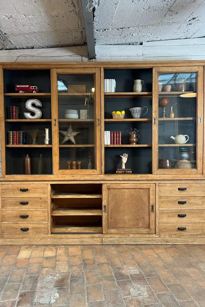 Bibliothèque en chêne Années 50