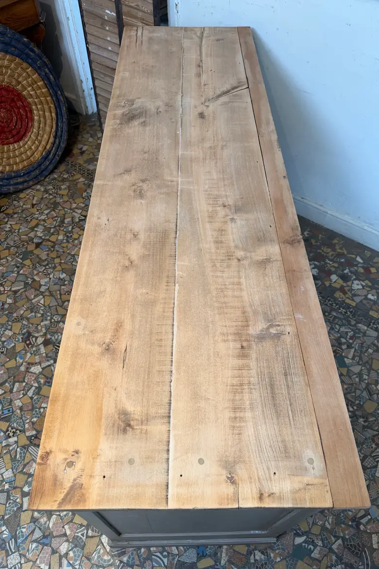 Buffet de campagne peint gris – fin XIXᵉ
