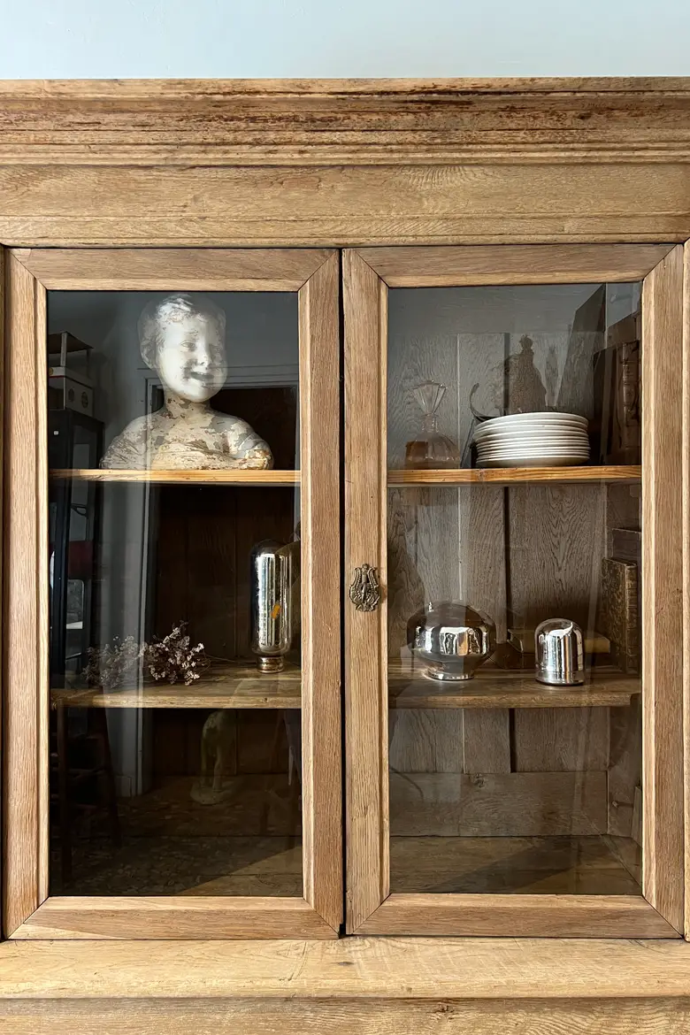 Buffet deux corps en chêne Début XXème