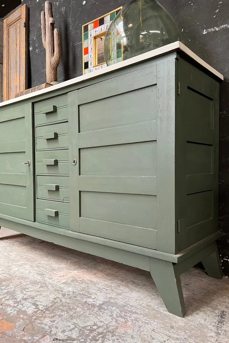 Buffet René Gabriel en bois Années 50
