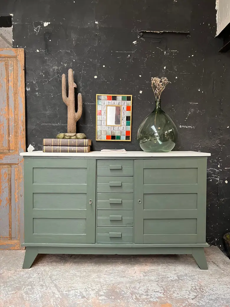 Buffet René Gabriel en bois Années 50